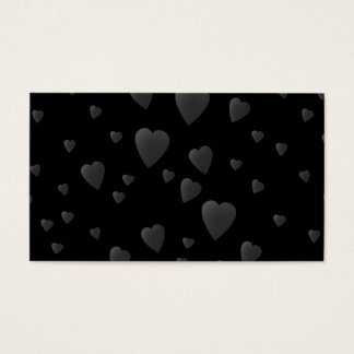 Cartes De Visite Love Hearts Motif en noir et gris.