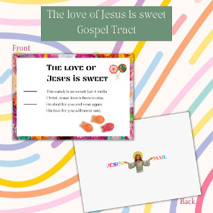 Cartes De Visite Love Of Jesus Is Sweet ENGLISH gospel tract