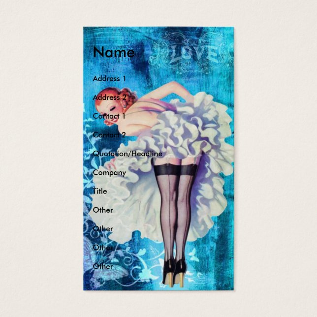 Cartes De Visite Love Pinup (Devant)