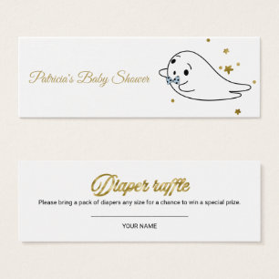 Cartes De Visite Lovely Ghost Halloween Baby shower Déchets Raffle