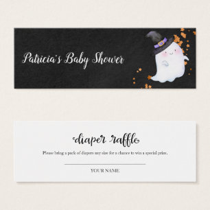 Cartes De Visite Lovely Ghost Halloween Baby shower Déchets Raffle