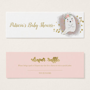Cartes De Visite Lovely Ghost Halloween Baby shower Déchets Raffle