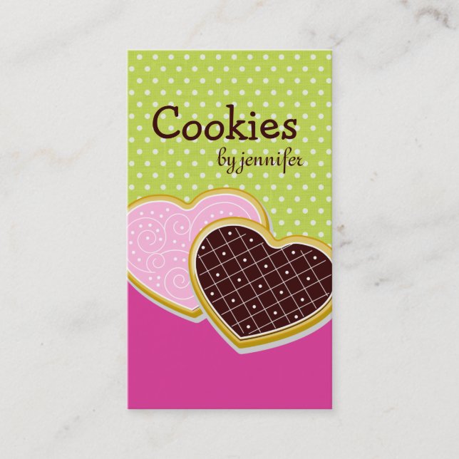 Cartes de visite lunatiques de biscuits (Devant)