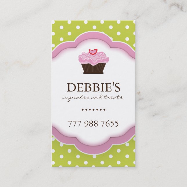 Cartes de visite lunatiques de petit gâteau (Devant)