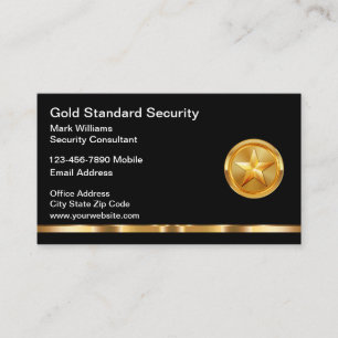 Cartes de visite Lux de services de sécurité Class