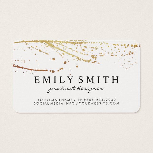 Cartes De Visite Lux Splatter (Devant)
