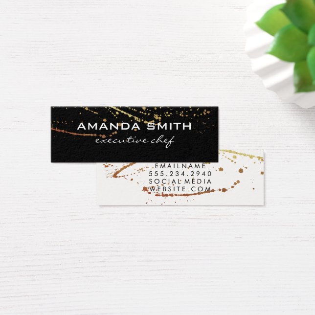 Cartes De Visite Lux Splatter noir blanc (Bureau)