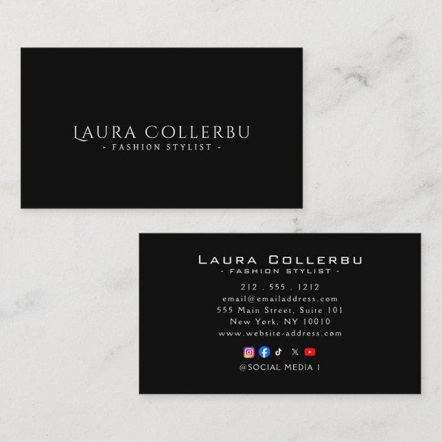 Cartes de visite luxe haut de gamme (Devant / Derrière)