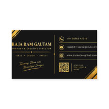 Cartes de visite Luxe – Moderne Minimaliste Or & B