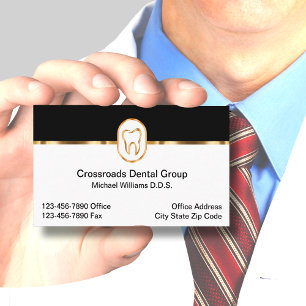 Cartes de visite luxueuses pour cabinet dentaire