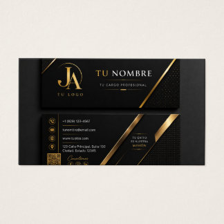 Cartes De Visite Luxury Black & Gold Professional Business Card 