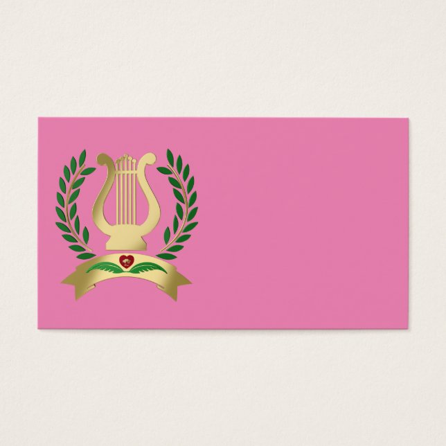 Cartes De Visite Lyre d'or (Devant)