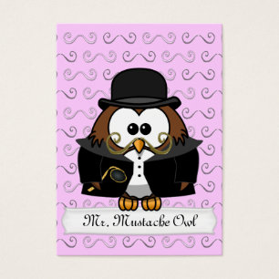 Cartes De Visite M. Gold Mustache Owl
