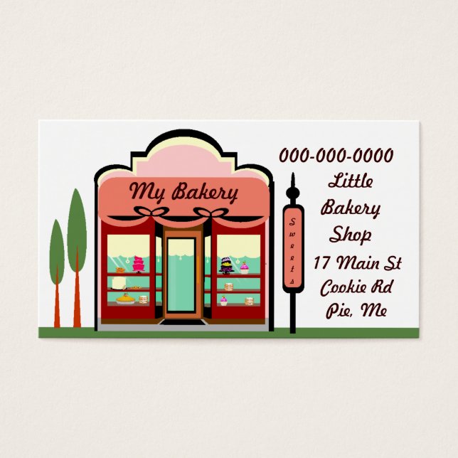 CARTES DE VISITE MA BOUTIQUE DE BAKERY (Devant)