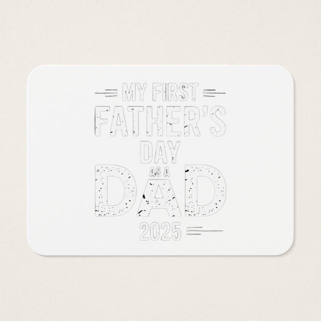 Cartes De Visite Ma Première Fête des pères En Tant Que Père 2025 (Devant)