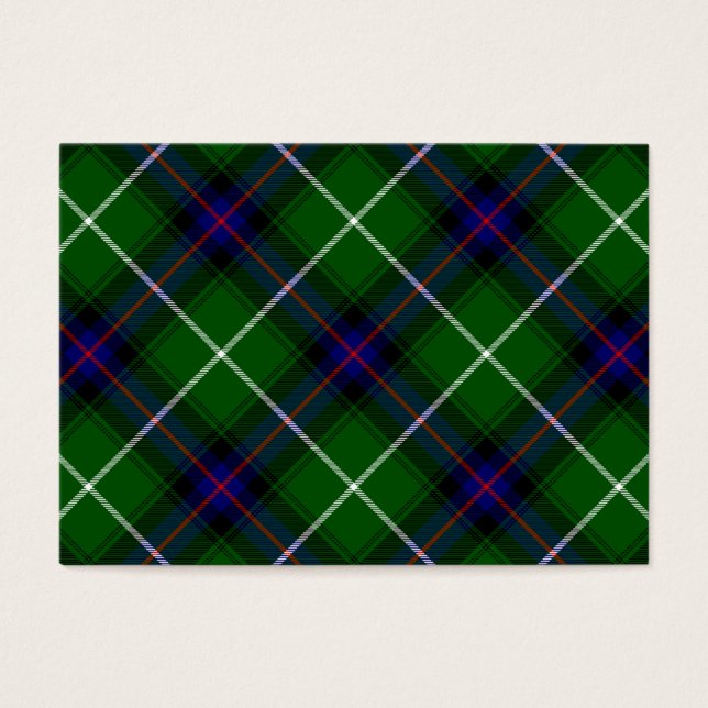 Cartes De Visite MacDonald tartan bleu vert plaid (Devant)
