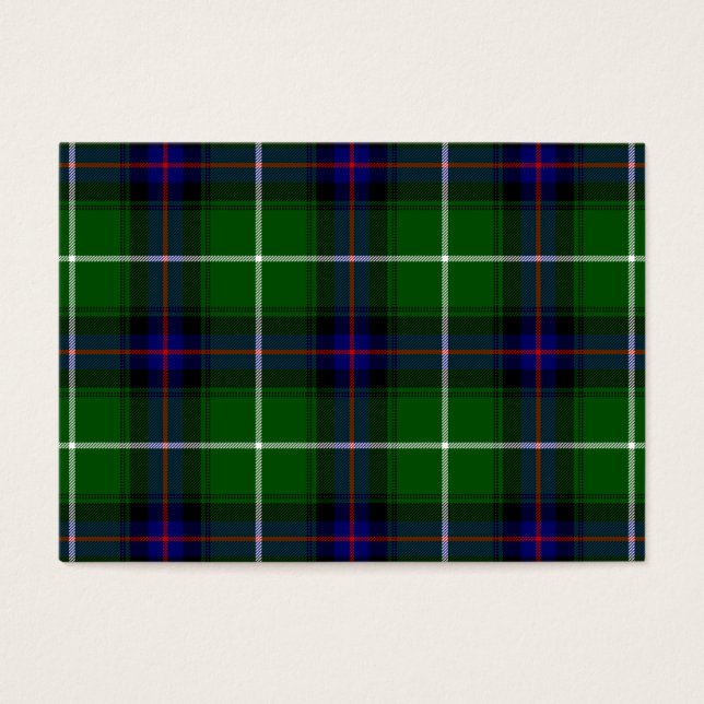 Cartes De Visite MacDonald tartan bleu vert plaid (Devant)