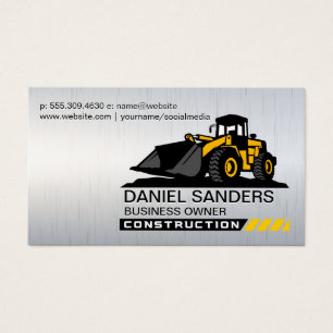 Cartes De Visite Machines lourdes de construction   Développeur de 