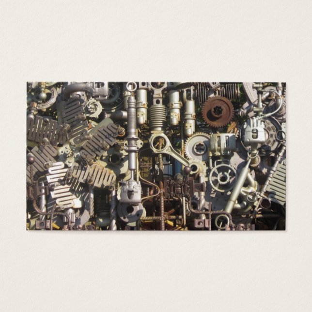 Cartes De Visite Machines mécaniques Steampunk (Devant)