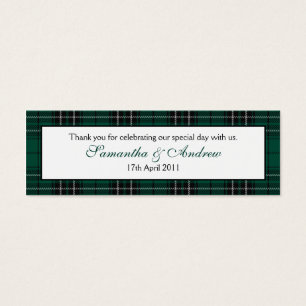 Cartes De Visite MacLean Modern Hunting Tartan Favor Tags