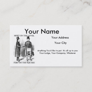 Cartes de visite maçonniques