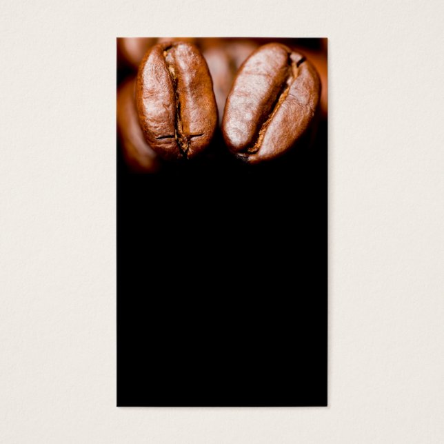 Cartes De Visite Macro de grains de café (Devant)