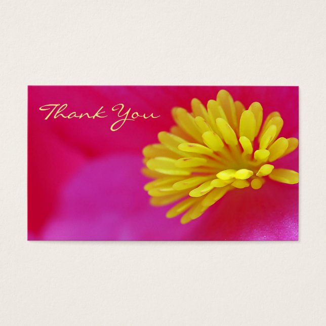 Cartes De Visite Macro Flower merci (Devant)