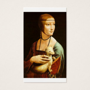 Cartes De Visite Madame avec une hermine par Leonardo da Vinci C.