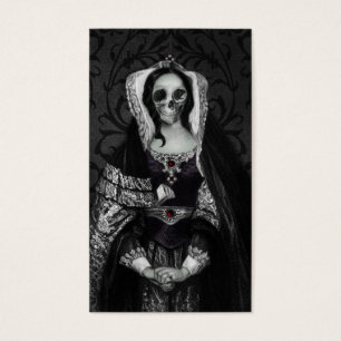 Cartes De Visite Madame gothique de crâne
