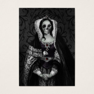 Cartes De Visite Madame gothique de crâne