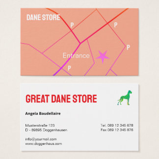 Cartes De Visite Magasin de Grand Danois personnalisé 