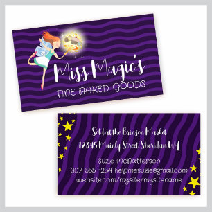 Cartes De Visite Magic faircake cupcake biscuits boulangerie boulan