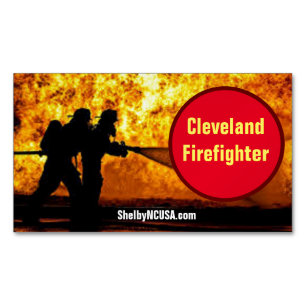 Cartes de visite magnétiques Cleveland Firefighter