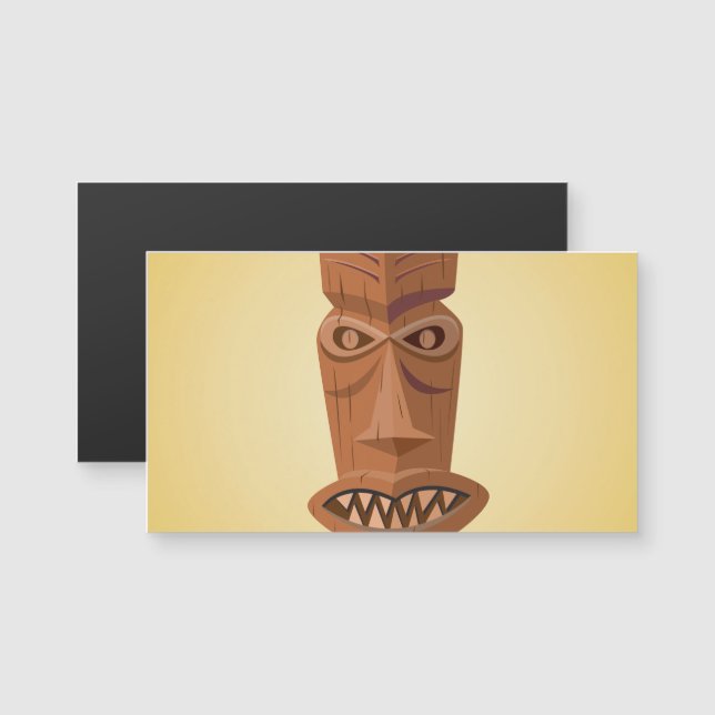 Cartes de visite magnétiques de Tiki (Devant / Derrière)
