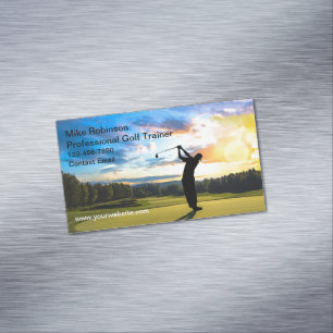Cartes de visite magnétiques paysagères de golf