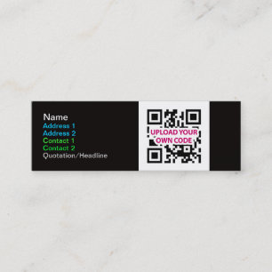Cartes de visite maigres de code de QR
