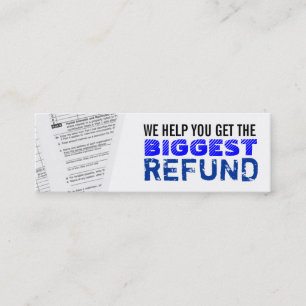 Cartes de visite maigres d'impôts sur le revenu