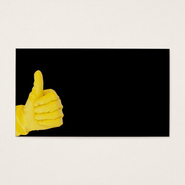 Cartes De Visite Main dans le gant de latex jaune (Devant)
