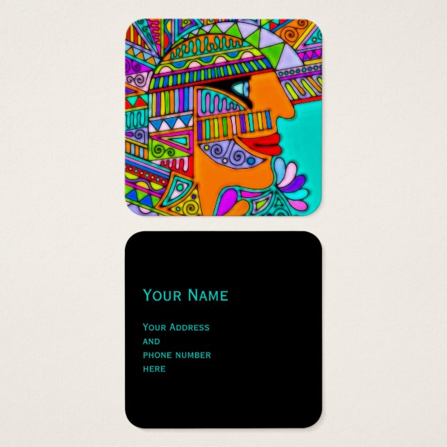 Cartes De Visite Main tirée par EDDArt - Pharaon 1 (Devant & derrière)