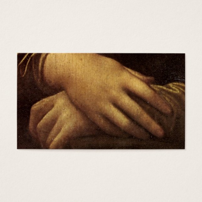 Cartes De Visite Mains de Mona Lisa par Léonard de Vinci (Devant)