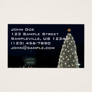 Cartes De Visite Maison Blanche et arbre de Noël national à Washing