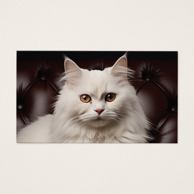 Cartes De Visite Majestic white cat (Devant)