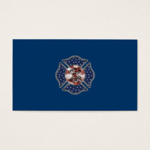 Cartes De Visite Maltais patriotique de sapeur-pompier