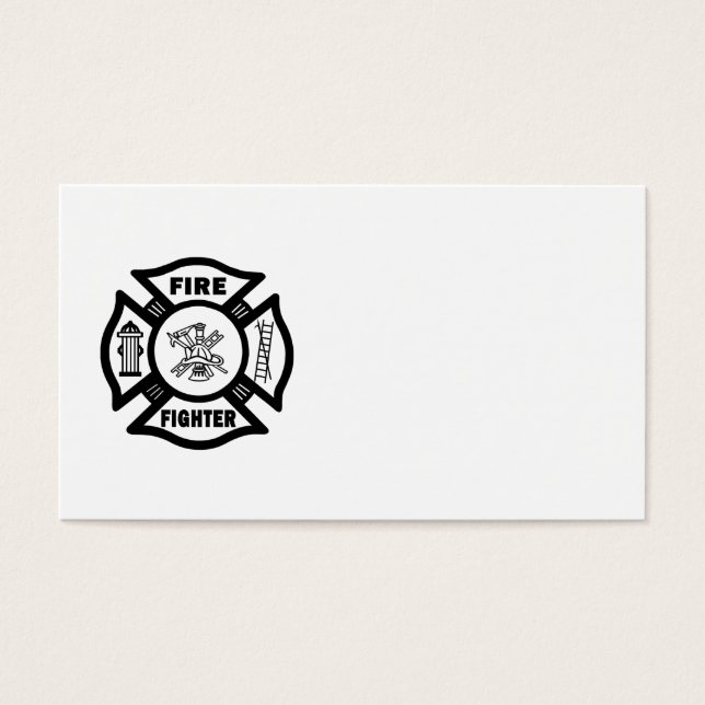 Cartes De Visite Maltese, combattant des incendies (Devant)