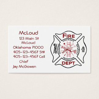 Cartes de visite Maltese Fire Fighters