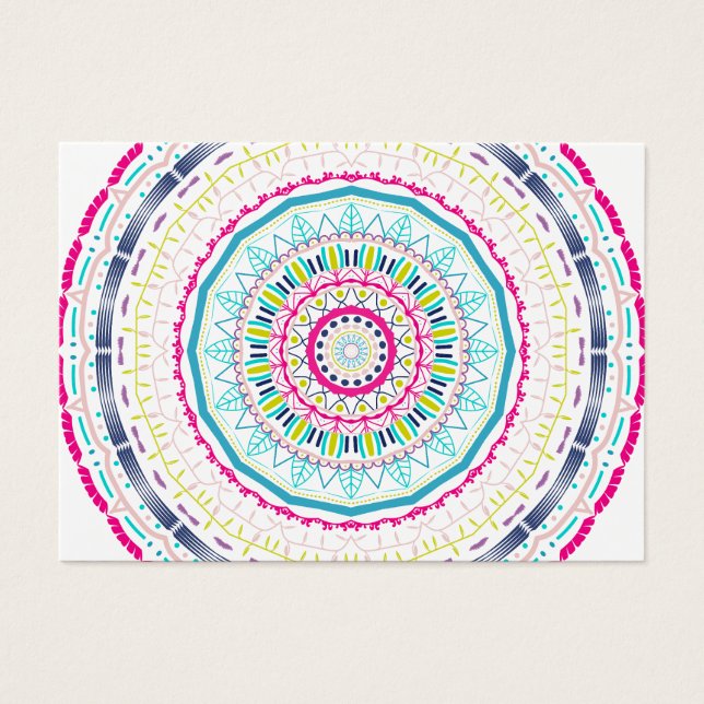 Cartes De Visite mandala coloré (Devant)