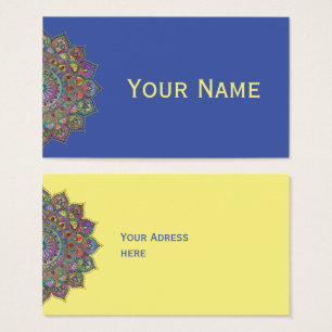 Cartes De Visite Mandala Inde Style 1