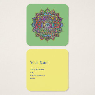 Cartes De Visite Mandala Inde Style 1