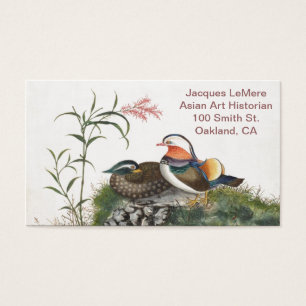 Cartes De Visite Mandarin Canard peinture chinoise
