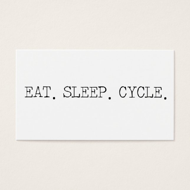 Cartes De Visite Manger le cycle du sommeil (Devant)